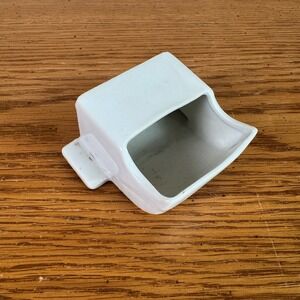 Vintage White Porcelain Made in Japan Bird Feed Water Dish‎ MCM Style